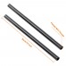 15mm Rods -30cm 12inch Long (M12-30cm) Aluminum Alloy for Supporting Rail System, Handle Grip, Matte Box, Magic Arm, Monitor, Battery Pack, Battery Adapter, Follow Focus Black (Pack of 2)