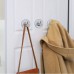 FOTYRIG Adhesive Hooks Wall Hooks Hanger Bathroom Office Hooks Round Base 4 Packs 