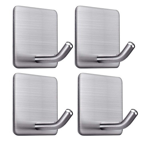 FOTYRIG Adhesive Hooks Wall Hooks Hanger Bathroom Office Hooks 4 Packs 