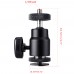 FOTYRIG Mini Ball Head 1/4" Hot Shoe Adapter Mount 360 Degree for Cameras, Camcorders, Smartphone, Gopro, LED Video Light, Microphone, Video Monitor and Ring Flash Light, Black 