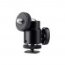 FOTYRIG Mini Ball Head 1/4" Hot Shoe Adapter Mount 360 Degree for Cameras, Camcorders, Smartphone, Gopro, LED Video Light, Microphone, Video Monitor and Ring Flash Light, Black 