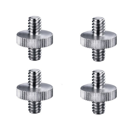 FOTYRIG Tripod Screw Adapter 1/4" Male to 1/4" Male Threaded Screw Adapter Convertert Screw for Camera Cage/Shoulder Rig/Tripod/Socket Studio/Lighting Equipment/LED panel/GoPro-4 Pack